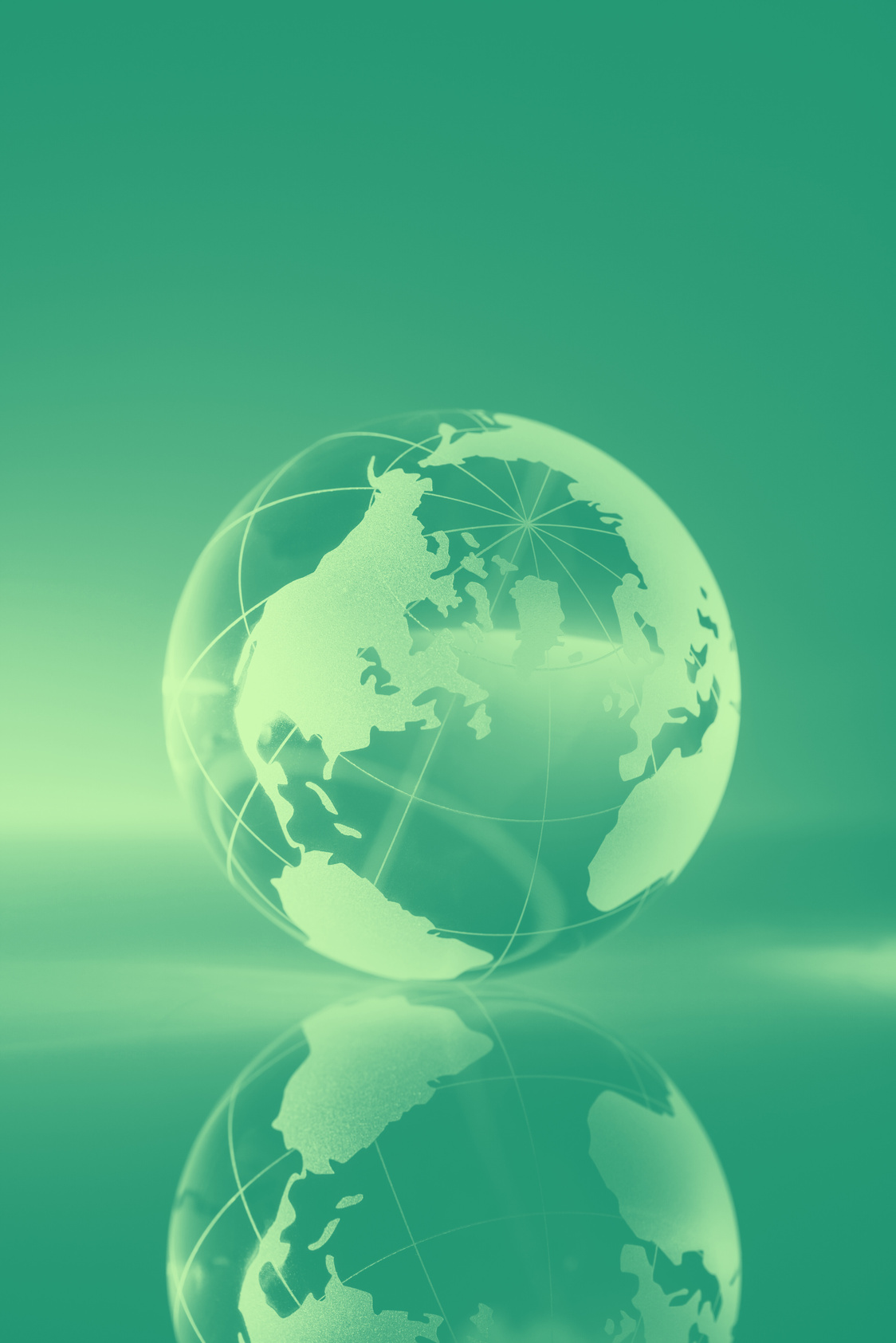 Glass World Globe - Green Earth Backgrounds Global